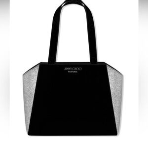Jimmy Choo Black and Silver Tote Bag